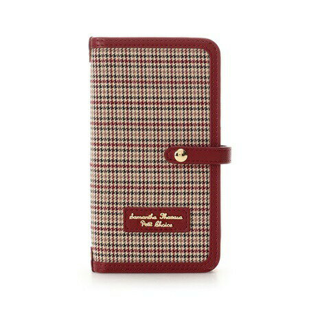 サマンサタバサ モバイルケース　チェック柄　iPhoneケース　iPhone11pro　ワインレッド SamanthaThavasaPetitChoice