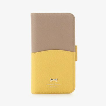 サマンサタバサ モバイルケース iPhone12-12proケースリボンモチーフバイカラー イエロー SamanthaThavasaPetitChoice