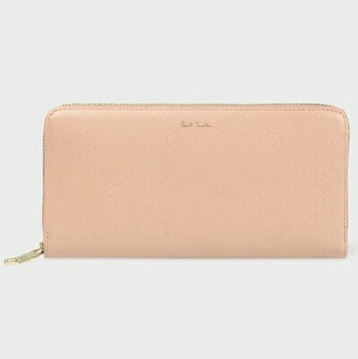 【一粒万倍日 9月30日】ポールスミス 財布 長財布 ラウンドジップ スミシーハート ピンク Paul Smith ポール スミス メンズ レディース ブランド 正規品 新品 ギフト プレゼント 送料無料 無料ラッピング 秋冬