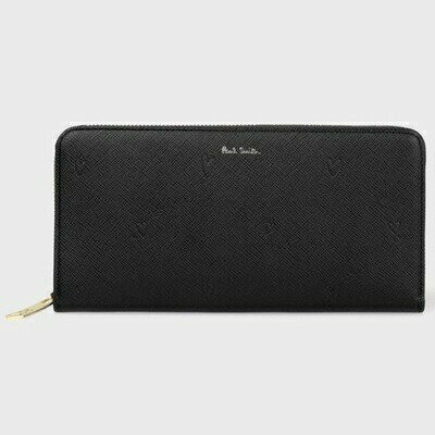 【一粒万倍日 9月30日】ポールスミス 財布 長財布 ラウンドジップ スミシーハート ブラック Paul Smith ポール スミス メンズ レディース ブランド 正規品 新品 ギフト プレゼント 送料無料 無料ラッピング 秋冬