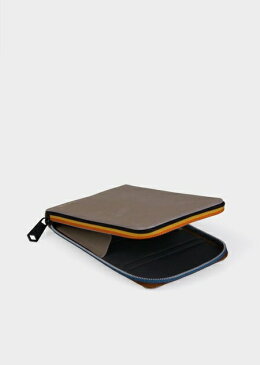 ポールスミス モバイルケース　ストライプジップ　フォンホルダーポシェット　ライトグレー Paul Smith