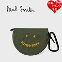 【送料無料】【ラッピング無料】ポールスミス Paul Smith 小銭入れ PSハッピーフェイス コインケース カーキ メンズ ブランド 正規品 新品 ギフト プレゼント 人気 おすすめ