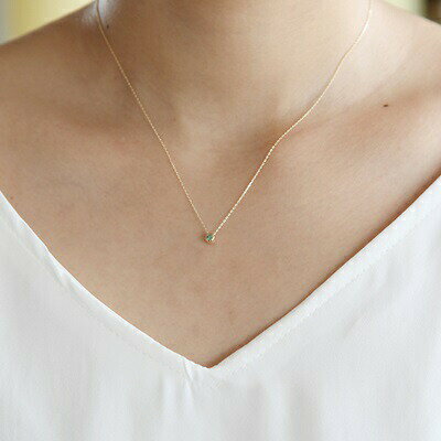 ヨンドシー ネックレス K10イエローゴールド 5月誕生石 4℃