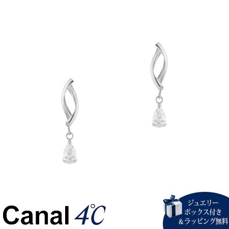 White Gold - 【無料ラッピング】 カナルヨンドシー Canal 4℃ カナル4℃ K10ホワイトゴールド ピアス キュービックジルコニア ブランド 正規品 新品 ギフト プレゼント 人気 おすすめ 誕生日 クリスマス 送料無料