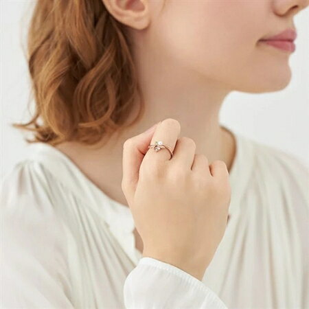 Grand Loungeの【無料ラッピング】 カナルヨンドシー Canal 4℃ カナル4℃ Birth Flower 5月誕生花 シルバー リングカフ 淡水パール/ペリドット/キュービックジルコニア ブランド 正規品 新品 ギフト プレゼント 人気 おすすめ 誕生日 記念日 クリスマス 送料無料｜アングル3
