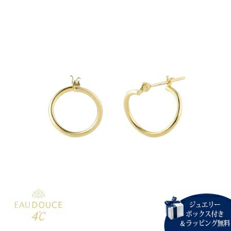 Rakuten - 【無料ラッピング】 ヨンドシー 4℃ ピアス K10イエローゴールド EAU DOUCE4℃ フープ 定番 シンプル レディース ブランド 正規品 新品 ギフト プレゼント 人気 おすすめ 誕生日 記念日 クリスマス 送料無料