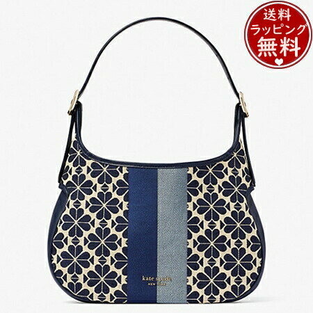 ケイトスペード kate spade スペード フラワー ジャカード ストライプ ペニー スモール ホーボー バッグ BLUE MULTICOLOR