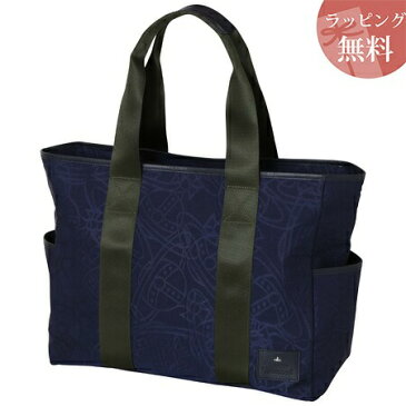 ヴィヴィアンウエストウッド バッグ トートバッグ メンズ ラインORBエンボス ネイビー Vivienne Westwood