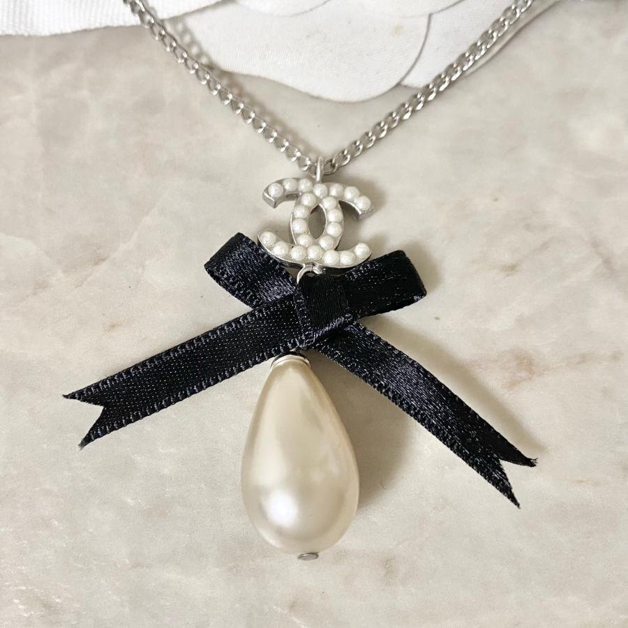 ◆リボン×パール♪◆CHANEL ネックレス ペンダント CCマーク 楽天市場】chanel シャネル リボンモチーフ ココマーク