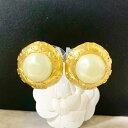 CHANEL シャネル イヤリング ココマーク パール 真珠 サークル ロゴ 丸 ゴールド 金 【中古】