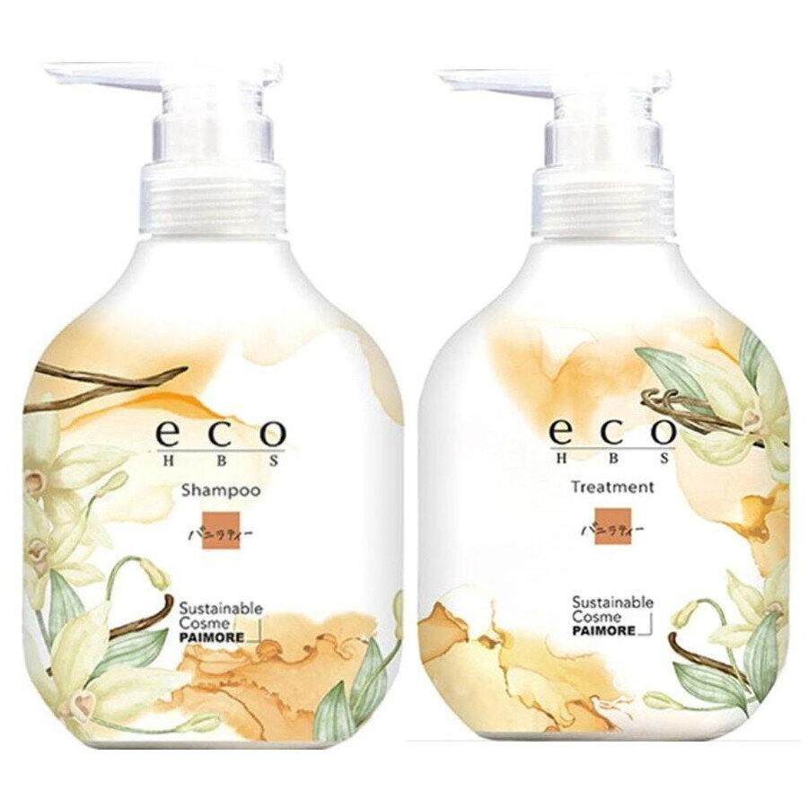 Rakuten - 【送料無料】 パイモア eco HBS エコエイチビーエス シャンプー 500ml ＆トリートメント 500g バニラティー セット eco HBS