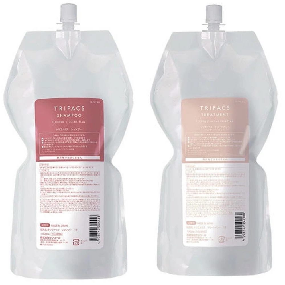 サンコール トリファクス シャンプー + トリートメント 1000mL + 1000g 　レフィルセット