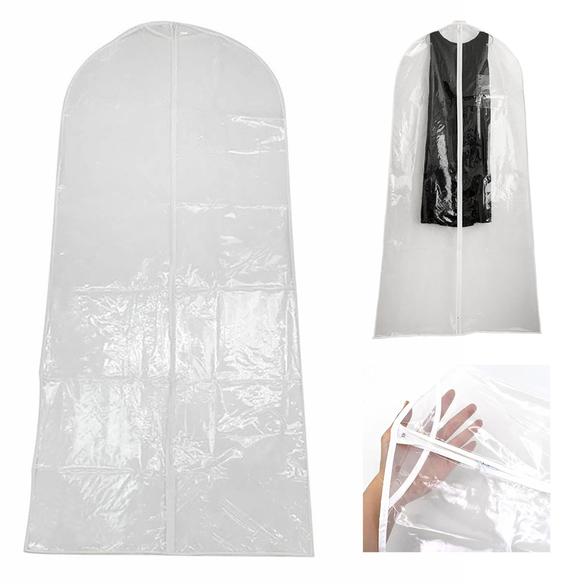 ドレスカバー マチなし 透明 ロング ウエディングドレスカバー 保管 収納 ウエディング ブライダル パ..