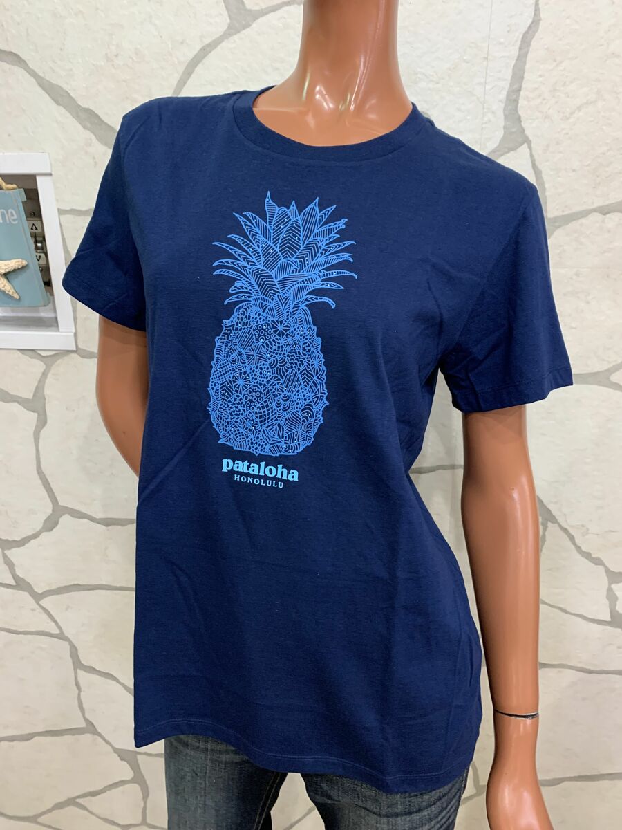 ハワイ限定 ハワイ直輸入 正規品 インポート パタロハ パタゴニア PATAGONIA レディース Tシャツ PATALOHA サーフ【 ネイビー 】