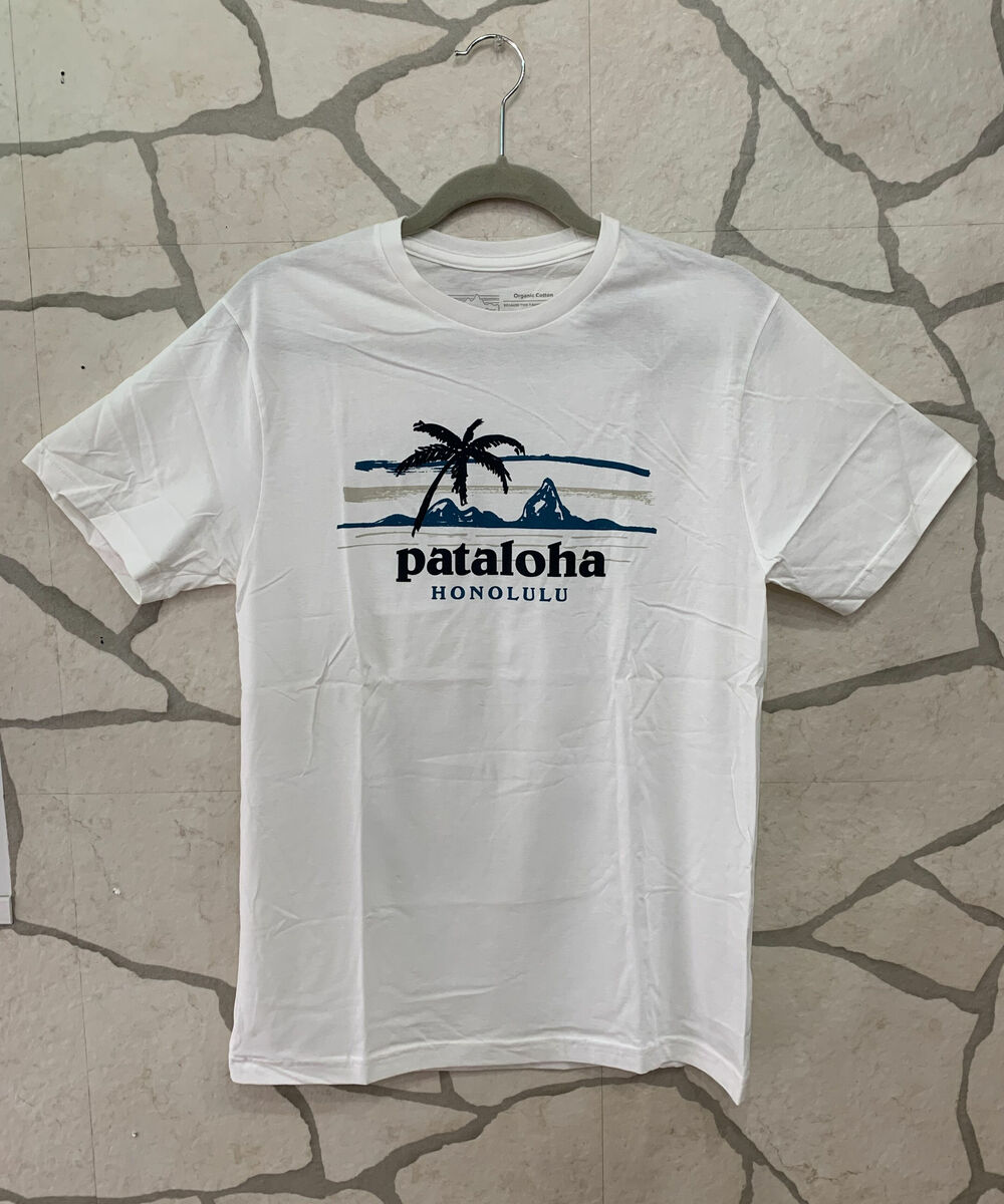 ハワイ限定 ハワイ直輸入 正規品 パタロハ パタゴニア PATAGONIA メンズ Tシャツ パーム　ハワイ好き レア サーフ【 ホワイト 】