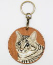猫キーホルダー シルク両面刺繍 トラ猫 キジトラ キャット ネコグッズ 100%シルク刺繍 超かわいい 本物そっくり 高品質 リアルチャーム ペット プレゼント最適 ネコ キーホルダー猫
