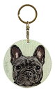 フレンチブル キーホルダー シルク両面刺繍 犬キーホルダー フレンチブル ブラック ドッグ 超かわいい 本物そっくり 高品質 リアル チャーム ペット プレゼン...