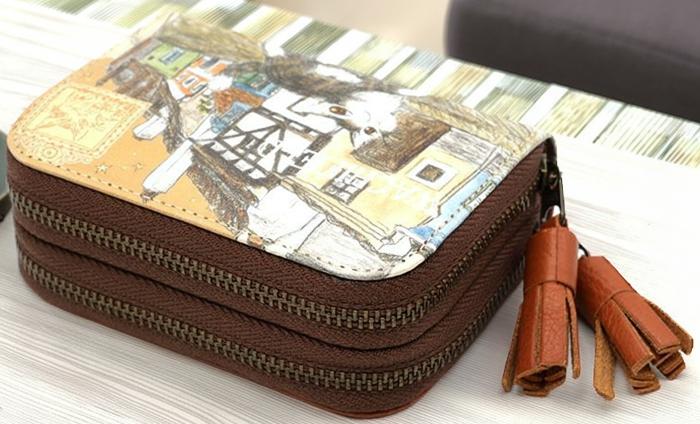 W小銭入れ チェコステップ　わちふぃーるど ダヤン 皮革 カード入れ 小銭入れ 在庫限り 早い者勝ち