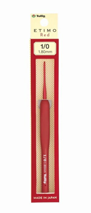 チューリップかぎ針エトモ レッド　 編み物 かぎ針編み 編みやすい 持ちやすい 初心者 手作り ハンドメ..