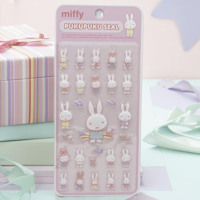 Rakuten - ミッフィーぷくぷくシール NO.2　ディックブルーナ ミッフィー ポリス メラニー 立体シール 人気