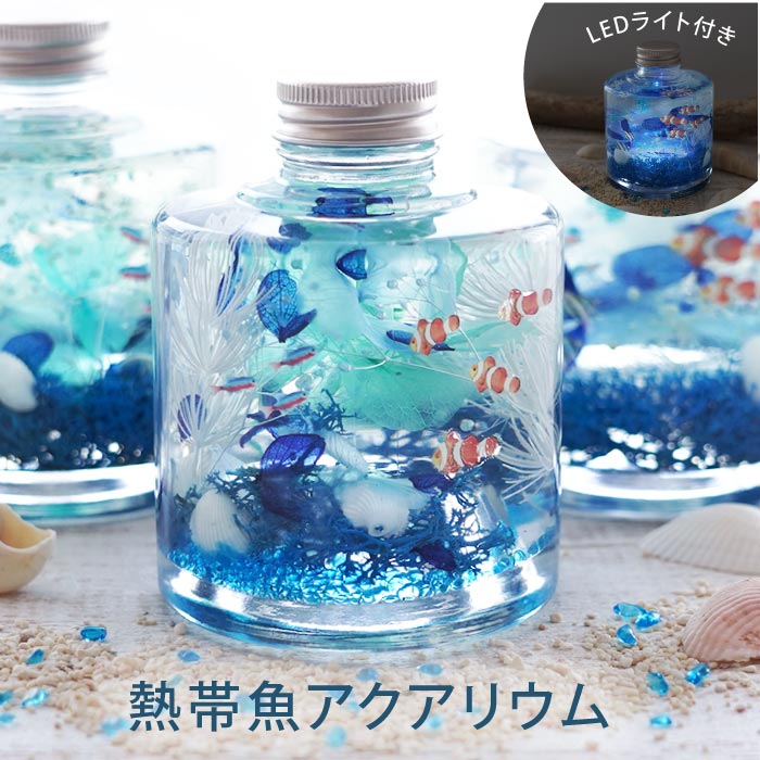 おもしろ プレゼント ハーバリウム ギフト 『 熱帯魚 アクアリウム 』 新築祝い おしゃれ かわいい インテリア雑貨 退職祝い 四季 玄関飾り 季節 雑貨 造花 友人 引っ越し祝い おもちゃ 魚 男の子 子供 誕生日プレゼント 30代 女性 男性 妻