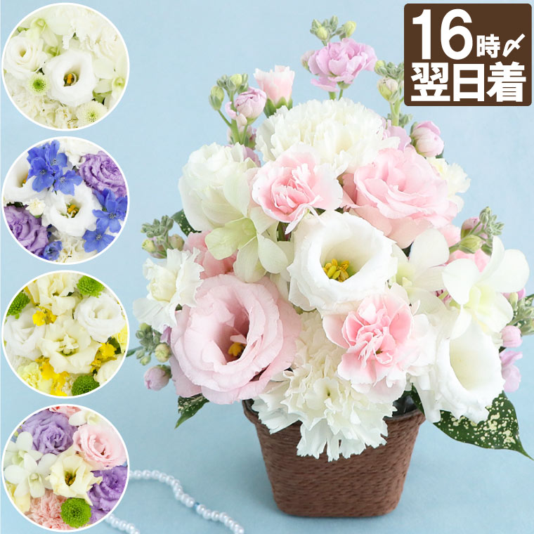 【日付指定可】 お供え 花 アレンジメント お彼岸 仏花 生花 おしゃれ 『 お供え 花 おまかせ アレンジ ＆ 花束 【A】』 故人 誕生日 お供え物 お供え花 仏壇 一周忌 喪中 見舞い 電報 弔電 お悔やみ の花 贈り物 命日 三回忌 即日発送 四十九日 法事 法要 初盆 3000円