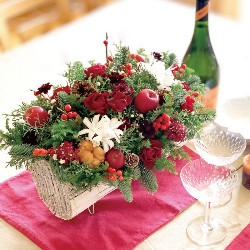 楽天市場】花 クリスマスアレンジメントの通販 