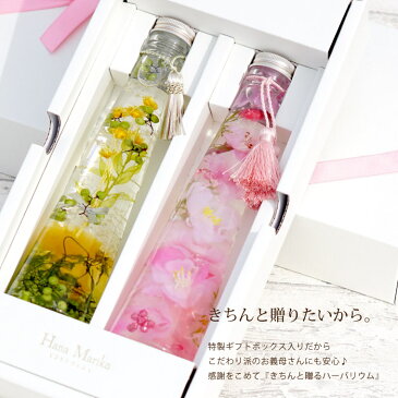 【あす楽16時まで】 母の日 花 『 ハーバリウム 2本 ギフト セット ( 花束 入り カーネーション & 桜 )』 プレゼント おしゃれ 義母 誕生日プレゼント 還暦祝い 女性 60歳 祝い 贈り物 祖母 花以外 結婚記念日 両親 妻 退職祝い 花 父の日 ペアギフト