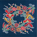 【風呂敷】京都marimari　シャンタン友禅紅型　三巾　綿100％（100×100cm）（日本製） その1