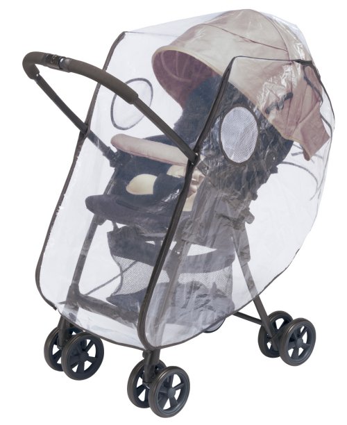 カンプトン フロントオープンベビーカー用レインカバー+PLUSプラス両対面 汎用