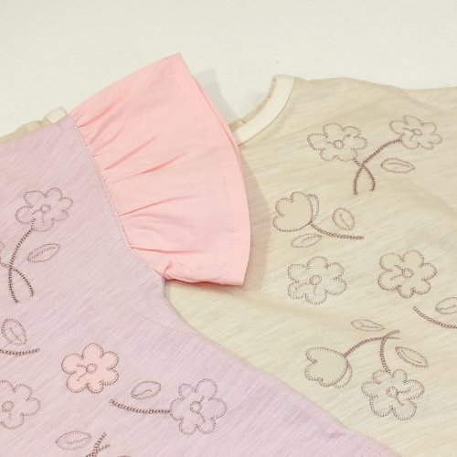 ☆50％OFF☆Lily ivory 袖フリル半袖Tシャツ 71104_夏(キムラタン)