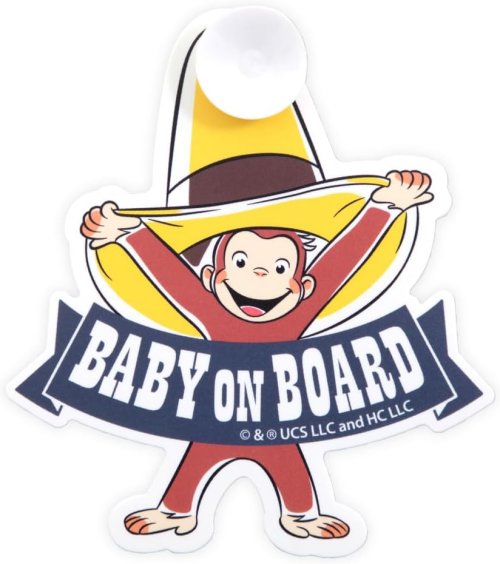 日本育児・セーフティサインおさるのジョージ BABY ON BOARD
