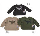 ☆30%OFF☆メール便送料無料F.O.KIDS恐竜BIGシルエット長袖Tシャツ