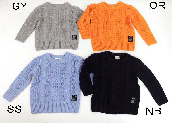☆50％OFF☆F.O.KIDS 洗濯機で洗えるケーブル編みウォッシャブルニット R513019_冬