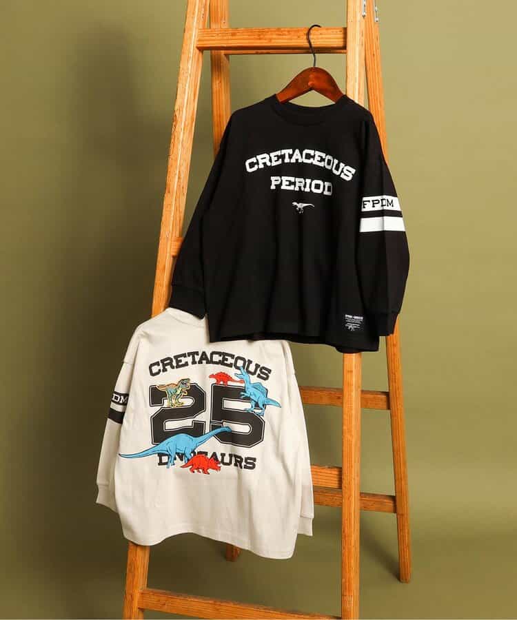 ☆30％OFF☆ BREEZE 【福井県立恐竜博物館コラボ】ナンバーロンT J406755_25秋冬