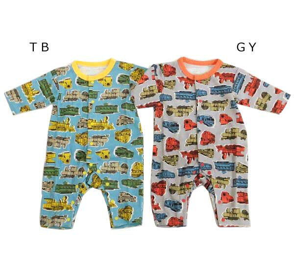 ☆50％OFF☆アンパサンド トレイン柄カバーオール L429012_秋冬