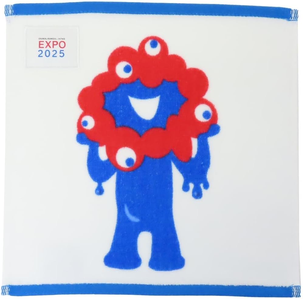 ミャクミャク [タオルハンカチ] 2025 大阪・関西万博 キャラクター 丸眞　25cm×25cm 万博みやげ 万博土産のサムネイル