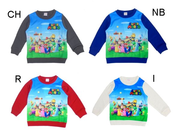 バンダイ ☆スーパーマリオ☆スウェットシャツ FR8923／FR8926 トレーナー