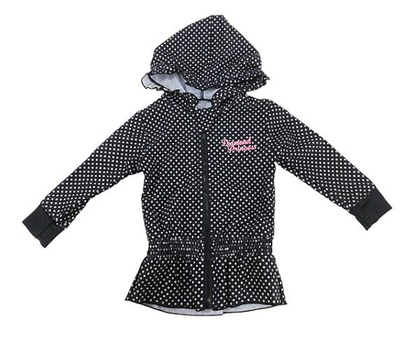 ☆メール便で送料無料☆WHOLE SWIM フリルフード付ドット柄長袖ラッシュガード【4865138】