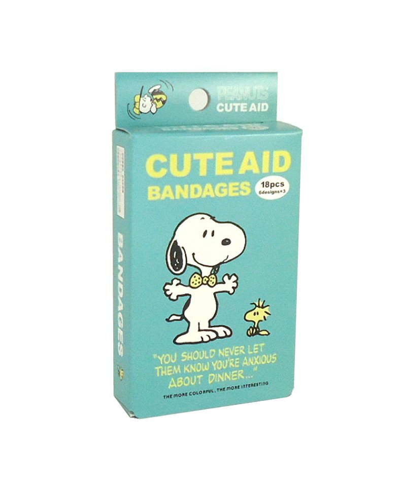 サンタン 絆創膏(BOX)【スヌーピー カラーズ】BSK-0073(ばんそうこう)