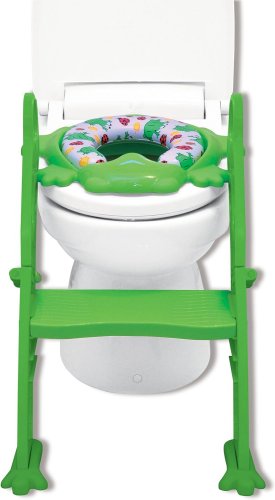 関東~関西送料無料 リトルプリンセス Little Princess かえるのふかふか ステップ式 トイレトレーナー グリーン