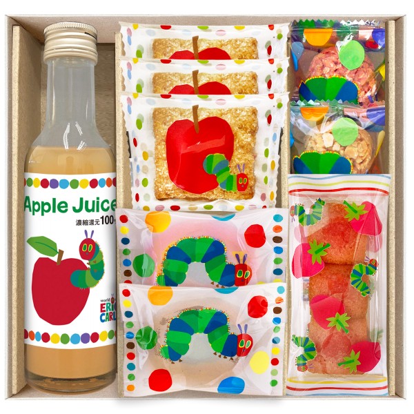 【内祝いギフト 送料無料】はらぺこあおむし ジュース&ドーナツ スイーツセット【快気祝い 新築内祝い 入学内祝い ギフトセット】【ソフトドリンク ドリンクギフト...