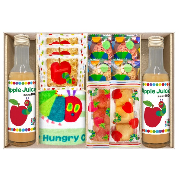 【内祝いギフト 送料無料】はらぺこあおむし ジュース&ドーナツ スイーツセット【快気祝い 新築内祝い 入学内祝い ギフトセット】【ソフトドリンク ドリンクギフト...