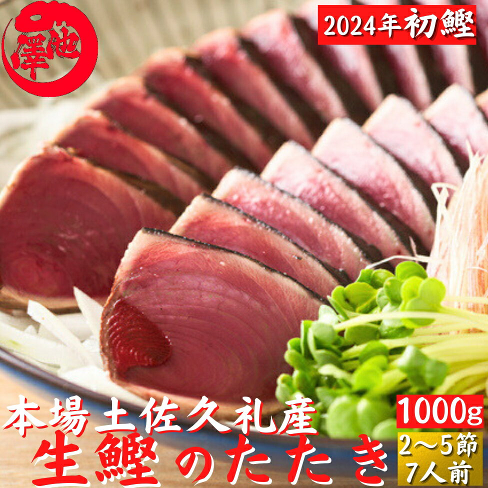 父の日 初鰹 冷凍していない生鰹 土佐久礼 日戻り 藁焼き生鰹たたき 高知県産 一本釣り 約1kg（2～5節）8人前 産地直送 ギフト 海鮮 贈答 御中元 鰹のたたき 誕生日 プレゼント お取り寄せ お取り寄せグルメ 送料無料