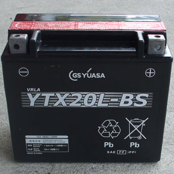 GS YUASA メンテナンスフリーバッテリー YTX20L-BS