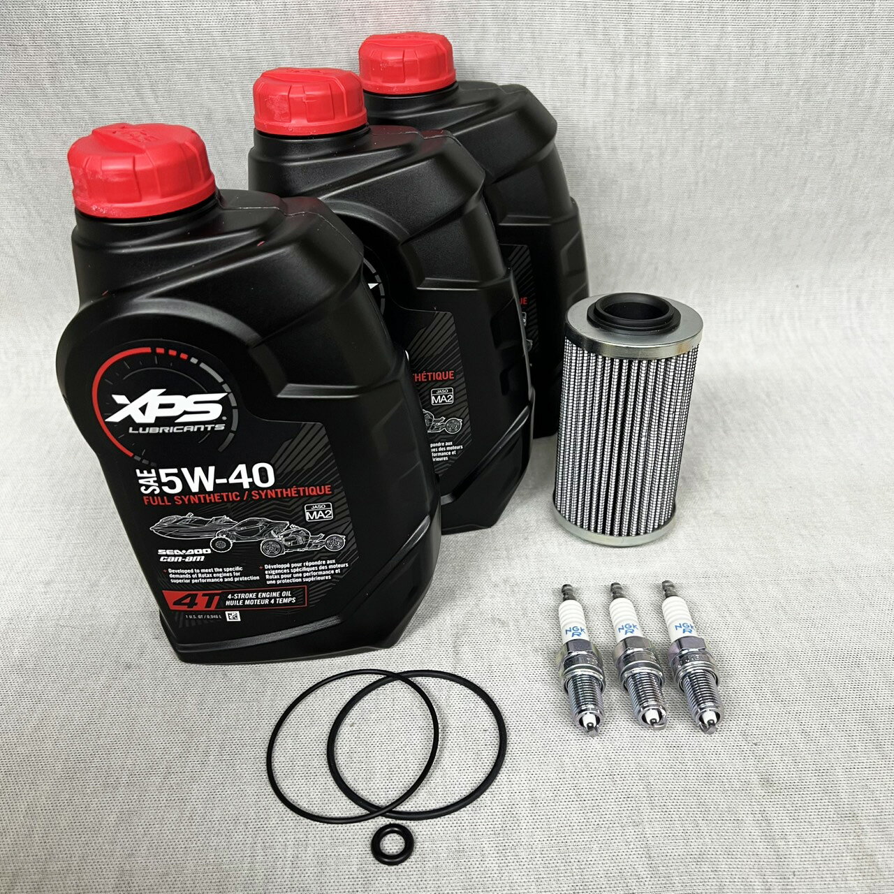SEA-DOO 260馬力以下（2018年〜）用メンテナンスセット *オイル946ml×3本+社外品フィルター+プラグ(DCP..