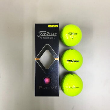 TITLEIST(タイトリスト) 19 PRO V1 ゴルフボール 3個(イエロー)ローナンバー【SEA-DOOロゴ入り】