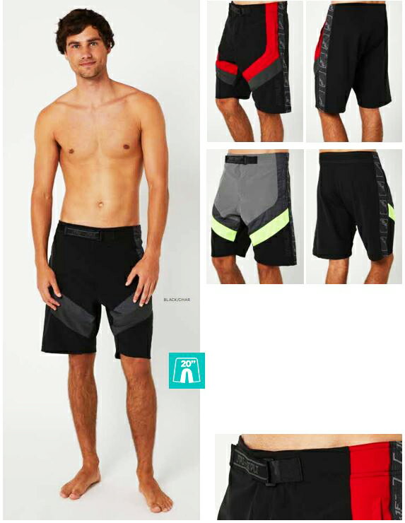 JETPILOT（ジェットパイロット）ボードショーツ 　OPTIMUM MENS BOARDSHORT　グレイ/イエロー　＃ S22900　*セール品*キャンセル・返品 不可