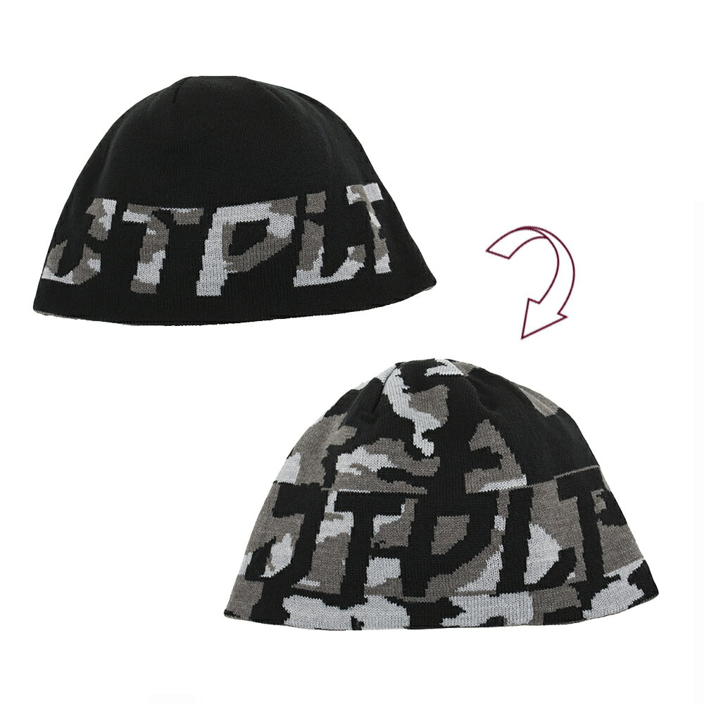 JETPILOT（ジェットパイロット） リバーシブル ビーニー（BLACK / CAMO）　RX REVERSIBLE BEANIE　#W22..