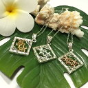 【30日 全商品 ポイント 2倍】 ハワイアンジュエリー シルバーチェーン付きペンダントネックレス スクエアホヌ シルバー925 レディース クリスマス ギフト...